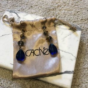 Blue and Gold Earrings